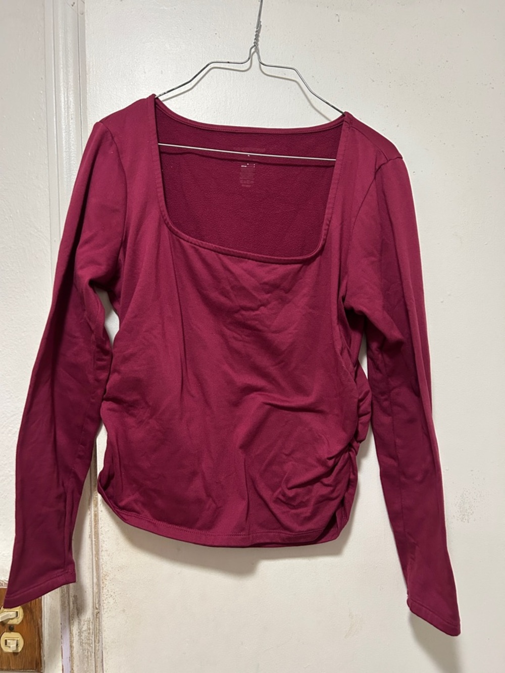 🌸3 for $15🌸 (read description) Red Fleece Lined Long Sleeve Crop Top